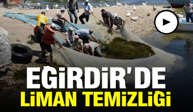 Eğirdir'de liman temizliği yapıldı