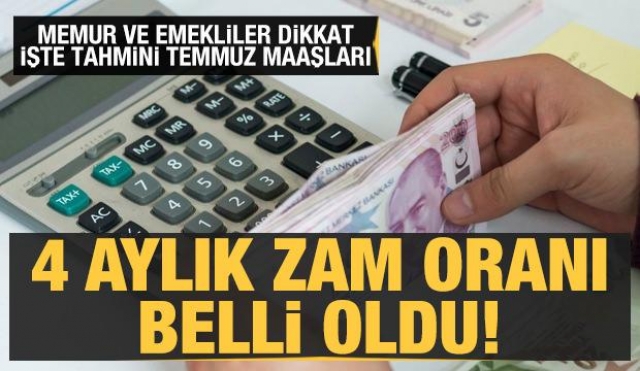 Emekli ve Memur Maaşları için 4 Aylık Enflasyon Zammı Kesinleşti