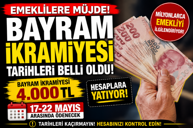 Emeklilerin Bayram İkramiyesi İ&ccedil;in Tarih A&ccedil;ıklandı