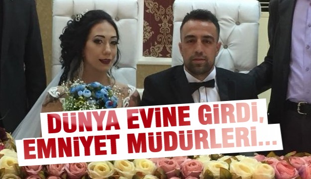 Emniyet Müdürleri, dünya evine giren polis memurunu yalnız bırakmadı   