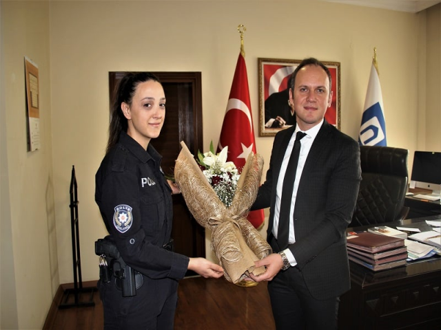 Emniyet Teşkilatından Kaymakam AKPINAR’a Polis Haftası Ziyareti