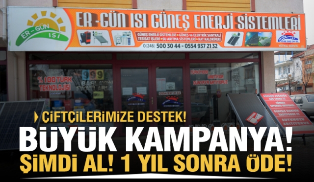 ERGÜN ISI'DA  PEŞİNATSIZ KAMPANYALI SATIŞLAR: ŞİMDİ AL 1 YIL SONRA ÖDE!