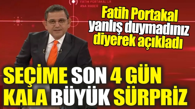 Fatih Portakal'dan Seçim Öncesi Sürpriz İddiaları