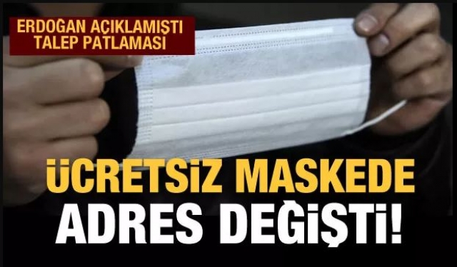 Haber:​Ücretsiz masken için internet adresi değişti