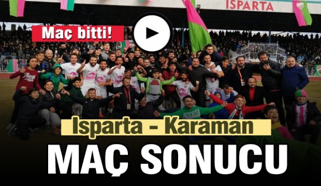 Haber: Isparta 32 spor - Karaman Spor maç sonucu