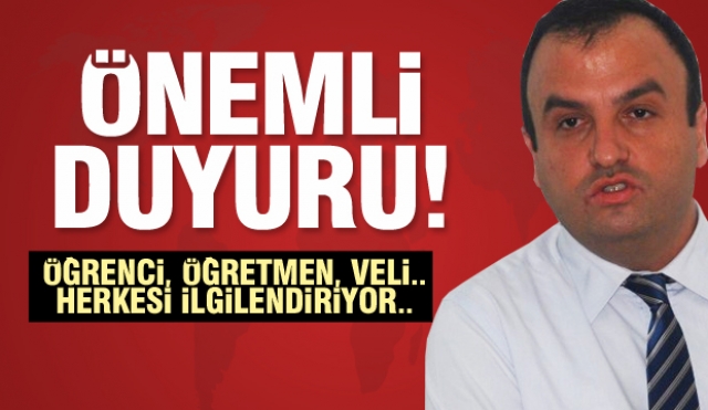 HABER: ISPARTA'DA VANTANDAŞA, ÖĞRENCİYE, ÖĞRETMENE, VELİLERE ÖNEMLİ DUYURU