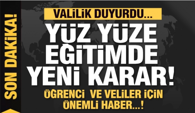 Haber: Isparta'da yüz yüze eğitim için yeni karar!