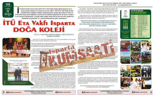 Haber: ​İTÜ Eta Vakfı Isparta Doğa Koleji