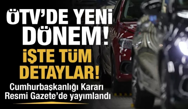 HABER: ÖTV matrahları değişti