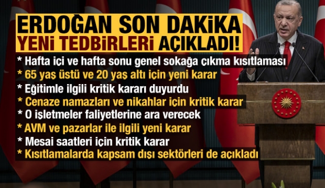 Haber: Yeni kısıtlama kararı...! Cumartesi Pazar artık evlerimizdeyiz!