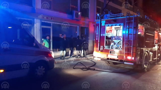 Hatay'da apartmanda yangın