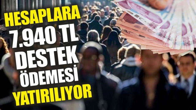 Hesaplara 7.940 TL Destek Ödemesi Yatırılıyor