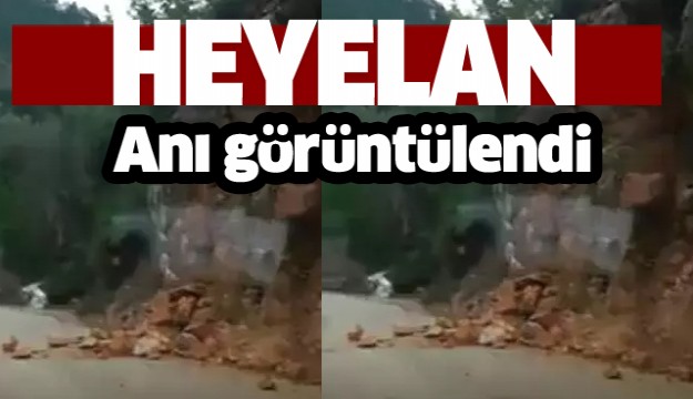  Heyelan anı saniye saniye görüntülendi