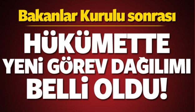 Hükümetteki yeni görev dağılımı belli oldu