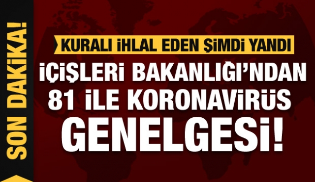 Kuralları ihlal eden şimdi yandı...81 ile yeni koronavirüs genelgesi!
