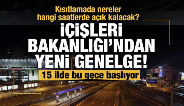 İçişleri Bakanlığı'ndan yeni genelge...uymayanlara yaptırım var!