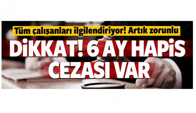 İş hayatında yeni dönem başladı! 6 ay cezası var