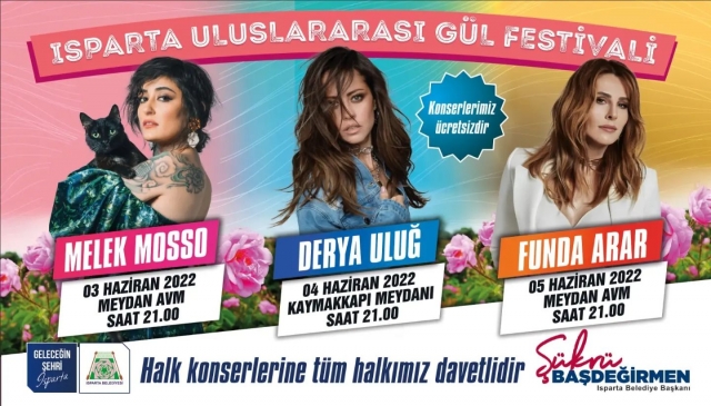 ISPARTA 2022 GÜL FESTİVALİN'DE HALK KONSERLERİ