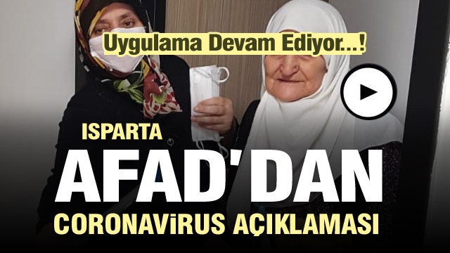 Isparta AFAD'dan ''Coronavirüs'' açıklaması