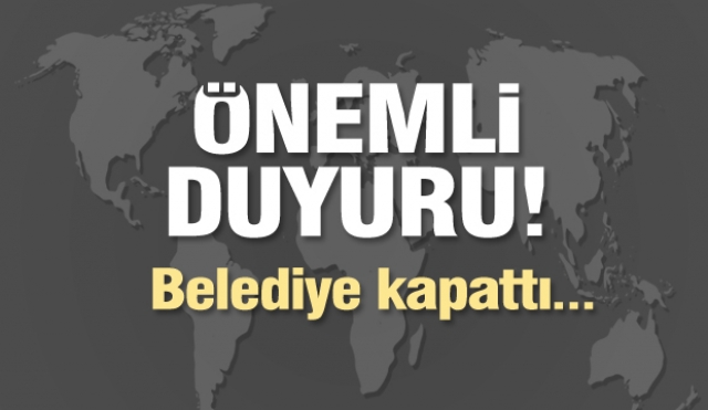 Isparta Belediyesi duyurdu! ziyarete kapatıldı...!