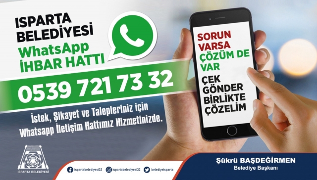 Isparta Belediyesi WhatsApp İhbar Hattı Numarası Değişti