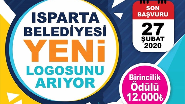 Isparta Belediyesi Yeni Logosunu Arıyor! 12 bin TL Ödül var!