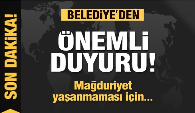 Isparta Belediyesi'nden önemli duyuru