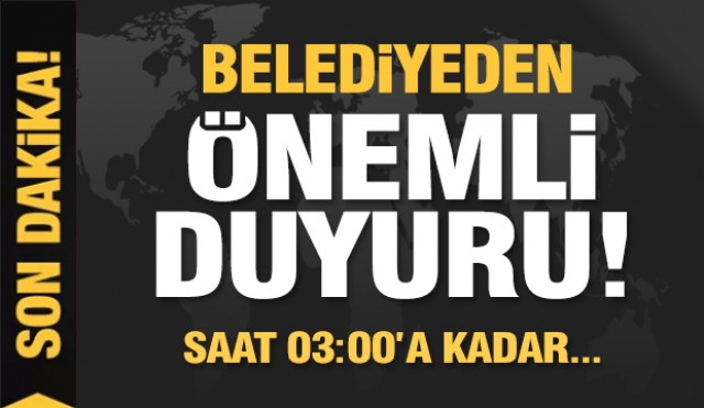 ISPARTA BELEDİYESİNDEN ÖNEMLİ DUYURU