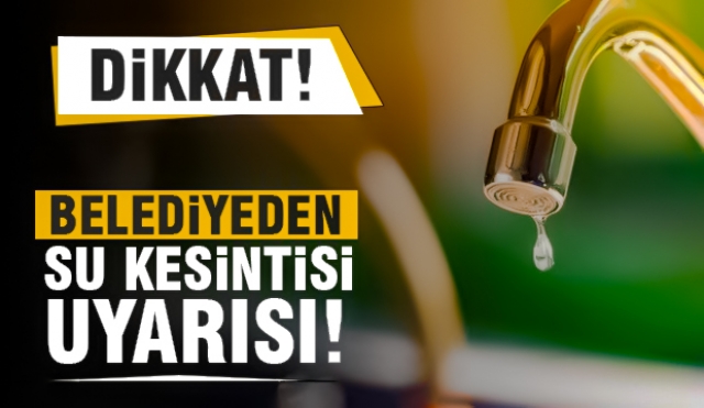 Isparta Belediyesi'nden Su Kesintisi Duyurusu