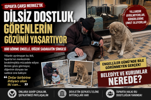 Isparta Çarşısında Yürek Burkan Dostluk