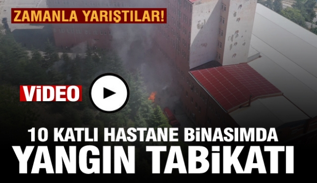 Isparta’da 10 Katlı Hastane Binasında Yangın Tatbikatı Yapıldı