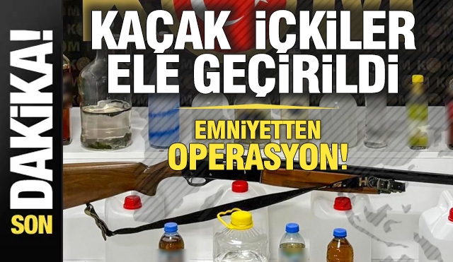 Isparta’da Kaçak Alkol ve Ruhsatsız Av Tüfeği Operasyonu