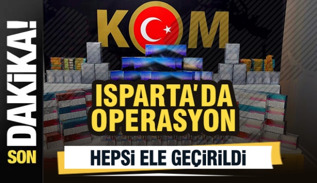 ISPARTA’DA KAÇAKÇILIK OPERASYONU: ÇOK SAYIDA KAÇAK ÜRÜN ELE GEÇİRİLDİ