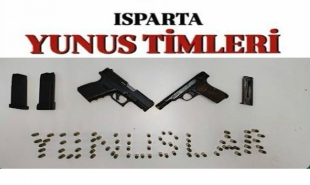 ISPARTA’DA YUNUS TİMLERİNDEN SİLAH OPERASYONU