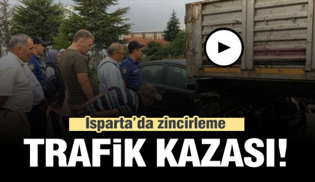 Isparta’da zincirleme kaza: 1 yaralı