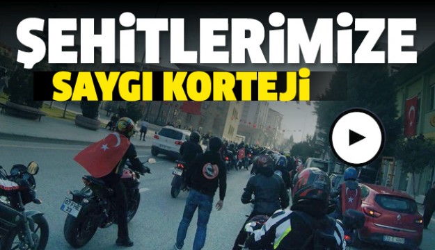 Isparta’daki motosiklet tutkunlarından şehitlere saygı korteji