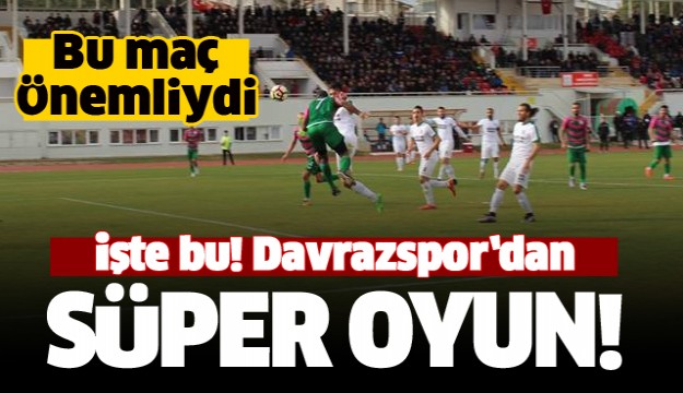 ISPARTA DAVRAZSPOR ÖNEMLİ BİR MAÇTA SÜPER BİR OYUN SERGİLEDİ