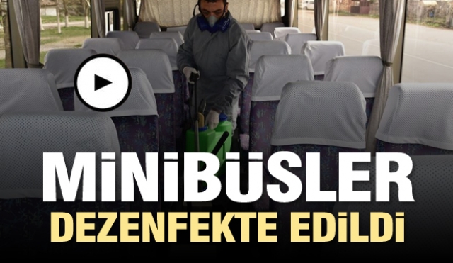  Isparta-Eğirdir arası çalışan
yolcu minibüsleri dezenfekte edildi