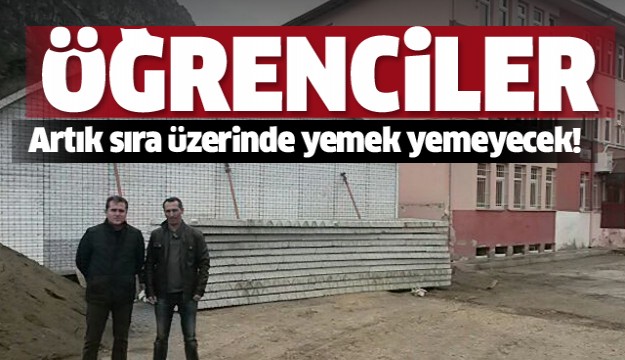  Isparta Eğirdir'deki öğrenciler, artık sıra üzerinde yemek yemeyecek