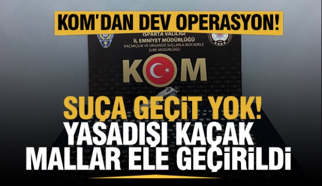 Isparta Emniyet Müdürlüğü'nden Kaçakçılık Operasyonu