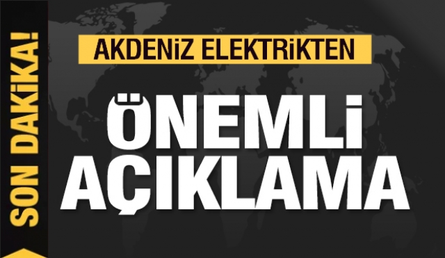 Isparta Haber: Akdeniz Elektrik'ten kesinti açıklaması