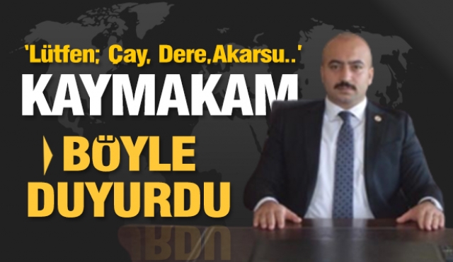 ISPARTA HABER: KAYMAKAM'DAN ÖMENLİ DUYURU..