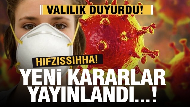 Isparta il hıfzıssıhha kurulu yeni kararlar aldı...