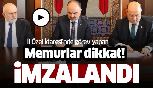 Isparta İl Özel İdaresi ile BEM BİR SEN arasında Sosyal Denge Tazminatı Sözleşmesi imzalandı   