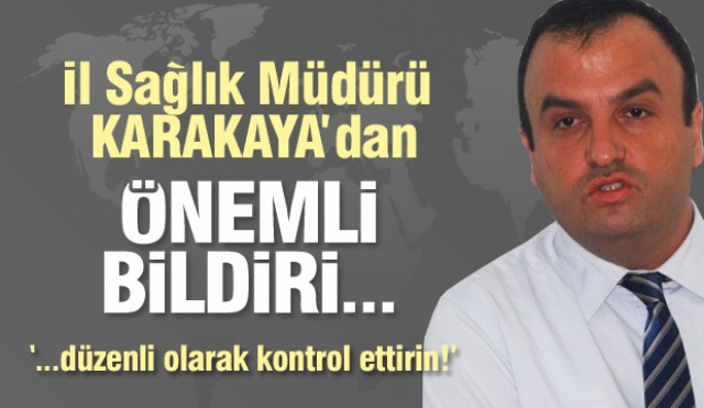 Isparta il sağlık müdürü Karakaya'dan önemli 
bilgilendirme