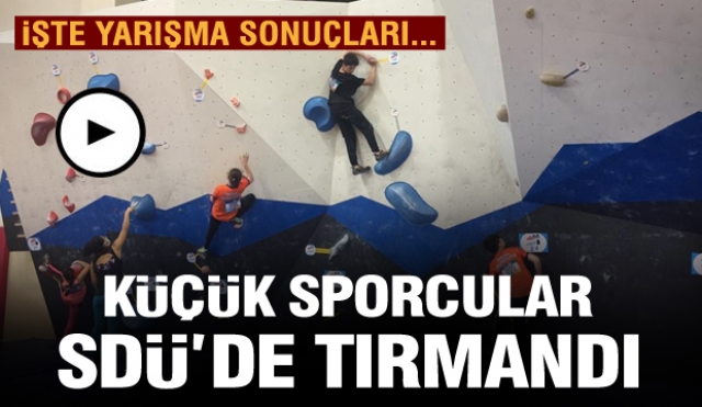Isparta küçük sporcuların tırmanma yarışına ev sahipliği yaptı
