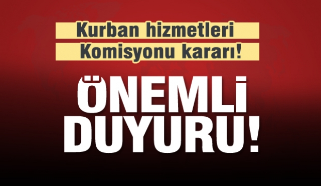 Isparta Kurban Hizmetleri Komisyonu Kararı 2019