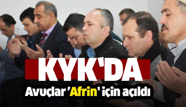  Isparta KYK’da Avuçlar ‘Afrin’ için açıldı  