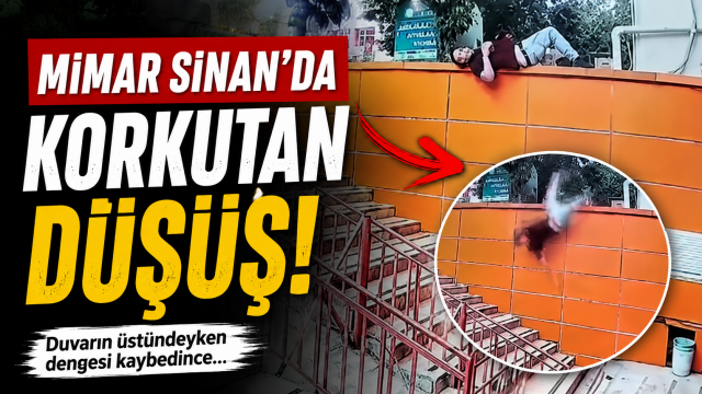 Isparta Mimar Sinan Caddesinde Korkutan D&uuml;ş&uuml;ş!