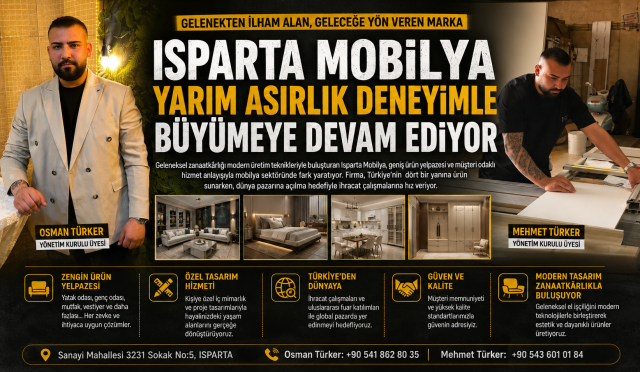 Isparta Mobilya’dan Özel Tasarım Atağı